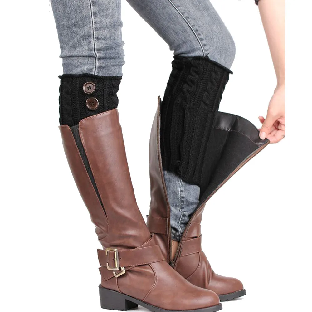Для женщин крючком ботинки защитные гетры теплые носки Calcetines Mujer