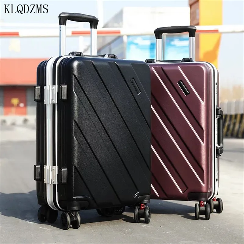 KLQDZMS алюминиевый каркас чемодана для мужчин и женщин 2" 24 дюймов чемодан на колесах