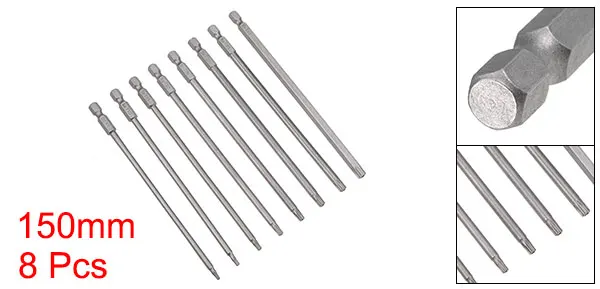 size 4 Uxcell отвертка Philips bits набор контактов для тестирования 10 в 1 1/4 дюйма с шестигранной головкой в британском стиле Системы H5/четырёхъядерный 64-разрядный процессор 5/16 отвертки 50/75/100/150/200 мм легированнаякнопка Сталь - Цвет: size 4