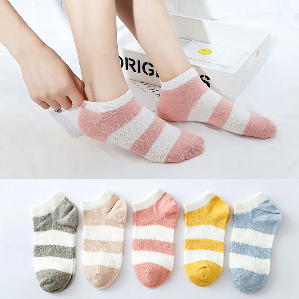 

1Pairs Elasticity Short Sock Antiskid Ankle Socks Women's Casual Cotton Loafer Mesh Non-Slip Invisible Low Cut No Show Socks