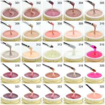 

25pcs/lot CANNI Wholesale thinner camouflage jelly nail extension UV Builder Gel Transparent Clear Nail UV Builder Gel 15ml