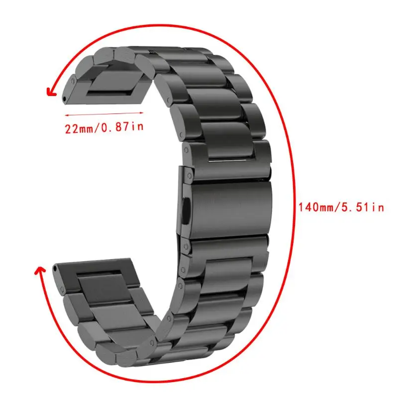 Ремешок для наручных часов из нержавеющей стали для Garmin Fenix 6/Fenix 6 Pro комплект часов - Цвет: Black