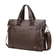 Мужской кожаный портфель из pu14 дюймов, мужская сумка через плечо, мужская сумка через плечо, деловой портфель, сумка для ноутбука