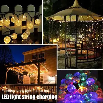

Crystal Globe Ball Super Bright Romantic Durable Fairy String Light Crystal Ball Light Holiday Lantern Yard Festival Garden