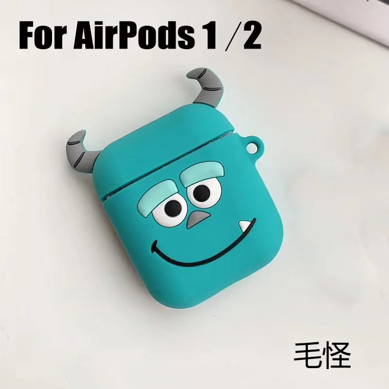 Силиконовый чехол для Apple Airpods 1 2 Pro TWS чехол для наушников s с милым Микки Минни Кани кроликом из мультфильма bluetooth-гарнитура - Цвет: AriPods 1 2-1