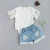 New Fashion 0-24M Baby Girls Fall Clothes Long Sleeve Lace Romper Suit Triangle Crotch Lace Top  Hole Long Jeans 2Pcs Outfit 8