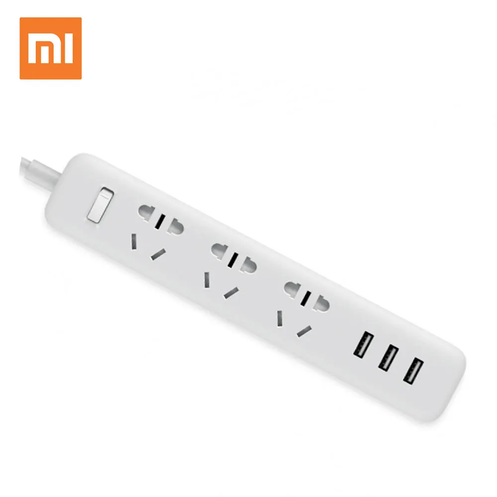 

Xiaomi USB Power Socket With 3 USB Extension Socket Plug Multifunctional Fast Charging Smart Power Strip 10A 250V 2500W 2 Colour