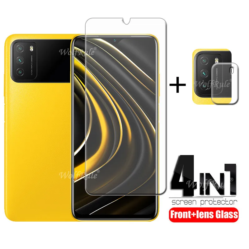 4 в 1 для Xiaomi Poco M3 стекло закаленное HD защитная пленка X3 NFC камеры|Защитные стёкла и