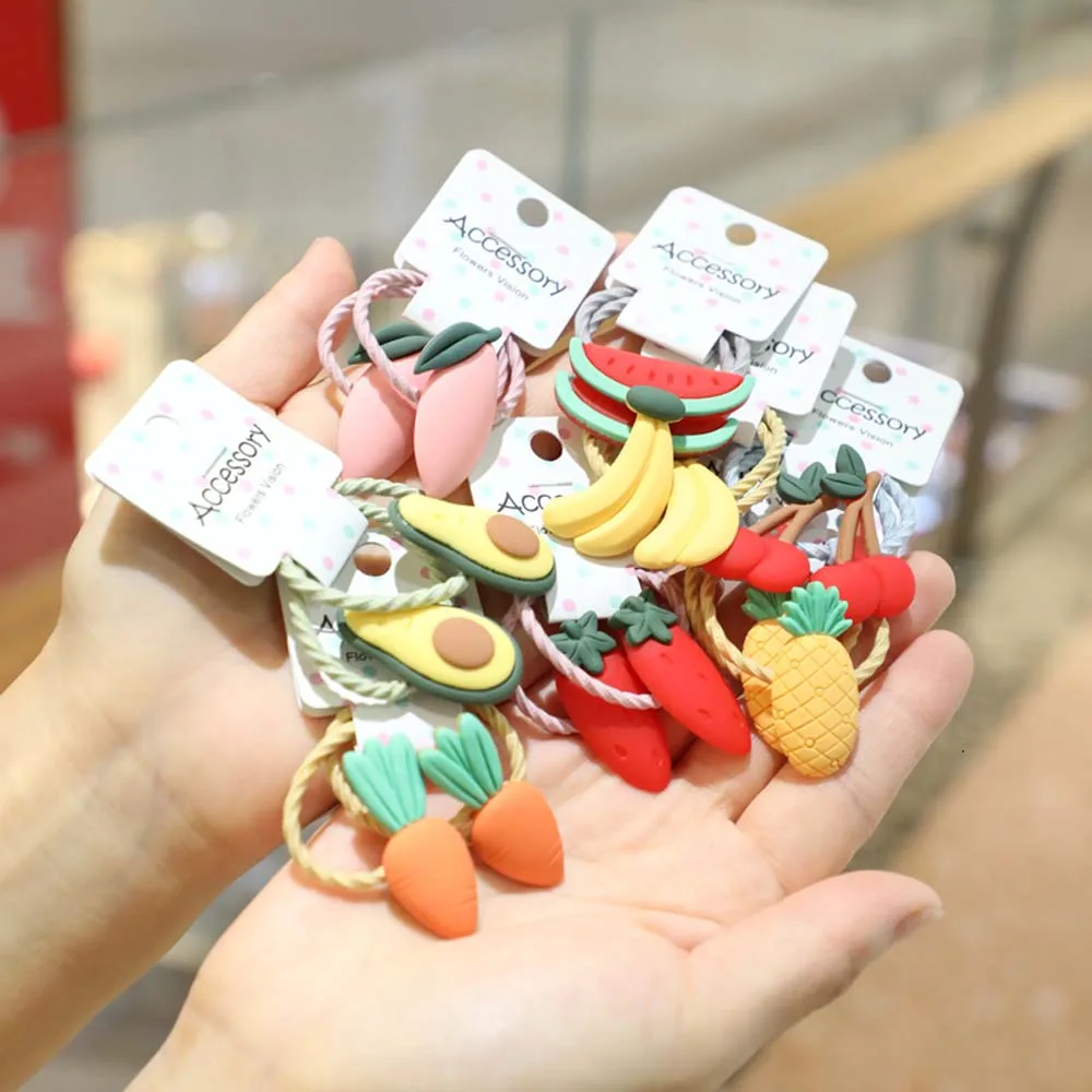 2 шт. Детские эластичные ленты для волос с фруктами | Аксессуары одежды