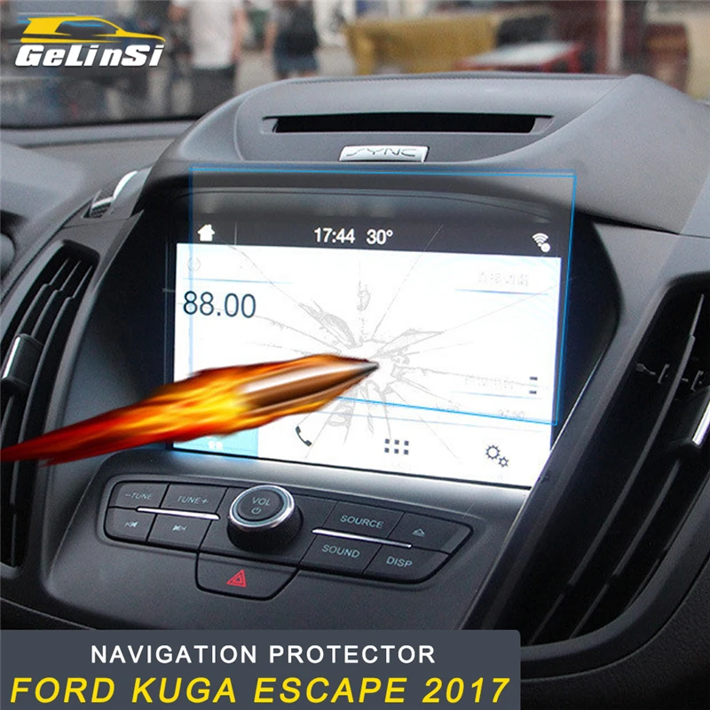 

GELINSI Navigation Screen Monitor Film Protector Cover Sticker Interior Accessories for Ford KUGA Escape 2017 2018 Car Styling