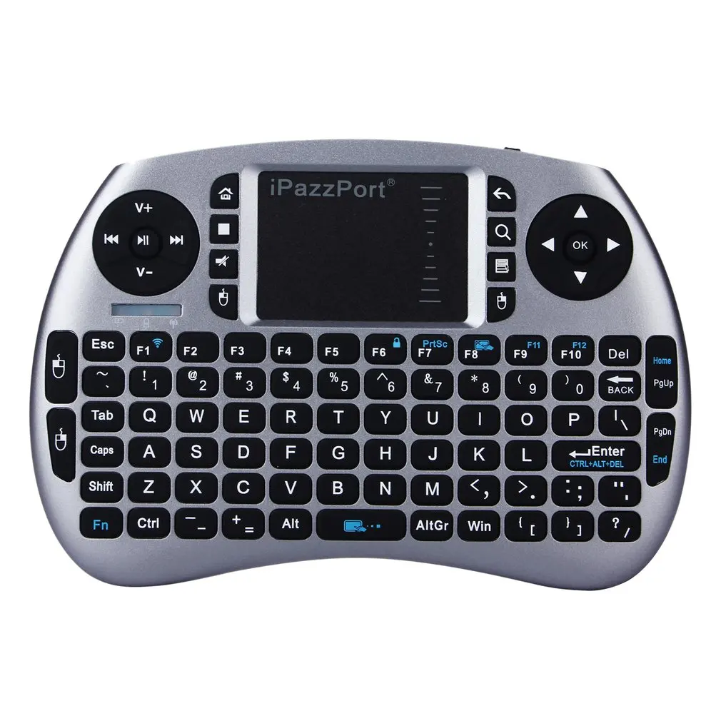 grey 21S Мини 2,4G беспроводной многофункциональный компьютерный стол ПК ручной портативный клавиатура английский для Pad - Цвет: grey