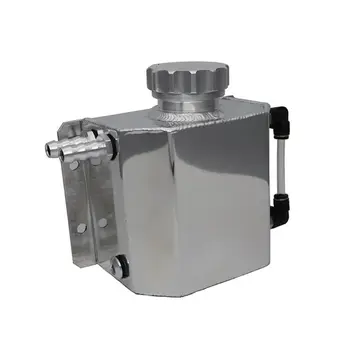 

1pc 1000ml Aluminium Oil Catch Can Tank Reservoir with Drain Plug Polished