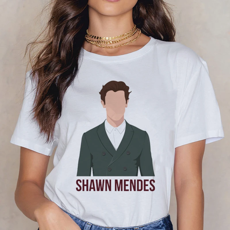 Shawn Mendes, Забавные футболки с принтом, женские, Harajuku Ullzang, модная футболка, 90 s, графический, Забавный принт, футболка, летний топ, футболки для женщин