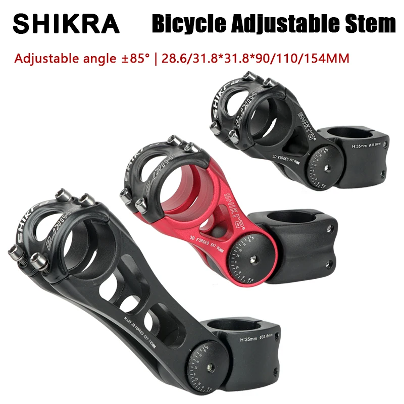 SHIKRA SK01 Mtb Power bicycle stem Road Mountain Bike Table 90/110/145mm Rod Adjustable 31.8 25.4 Riser Negative
