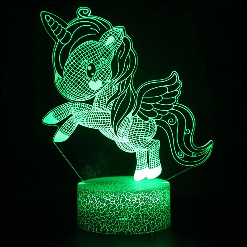 Nighdn 3D LED Unicorn Night Lamp Light for Kids Gifts Unicorn Lamp 16 Colors Change with Remote Valentine's Day Present Birthday wall night light