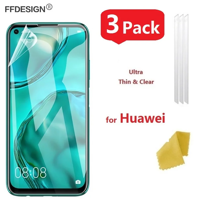 3 шт. прозрачная защитная пленка для Huawei P40 Lite P30 P20 Pro Honor 10 10i 20i 20 9X 8X 8A (не стекло)