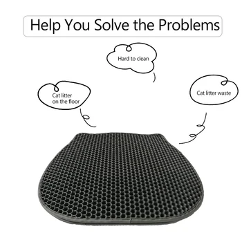 

Hot Double Layer Cat Litter Mat Cute Waterproof Pet Cat Litter Mat EVA Cat Litter Trapper Mat Pet Litter Clean Pad Pet Accessori
