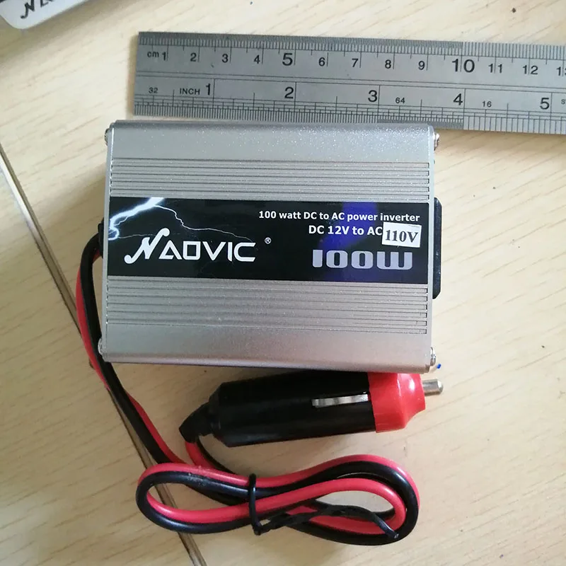 100W Car POWER INVERTER DC 12V TO AC 110V 60HZ WITH 5V 1A USB