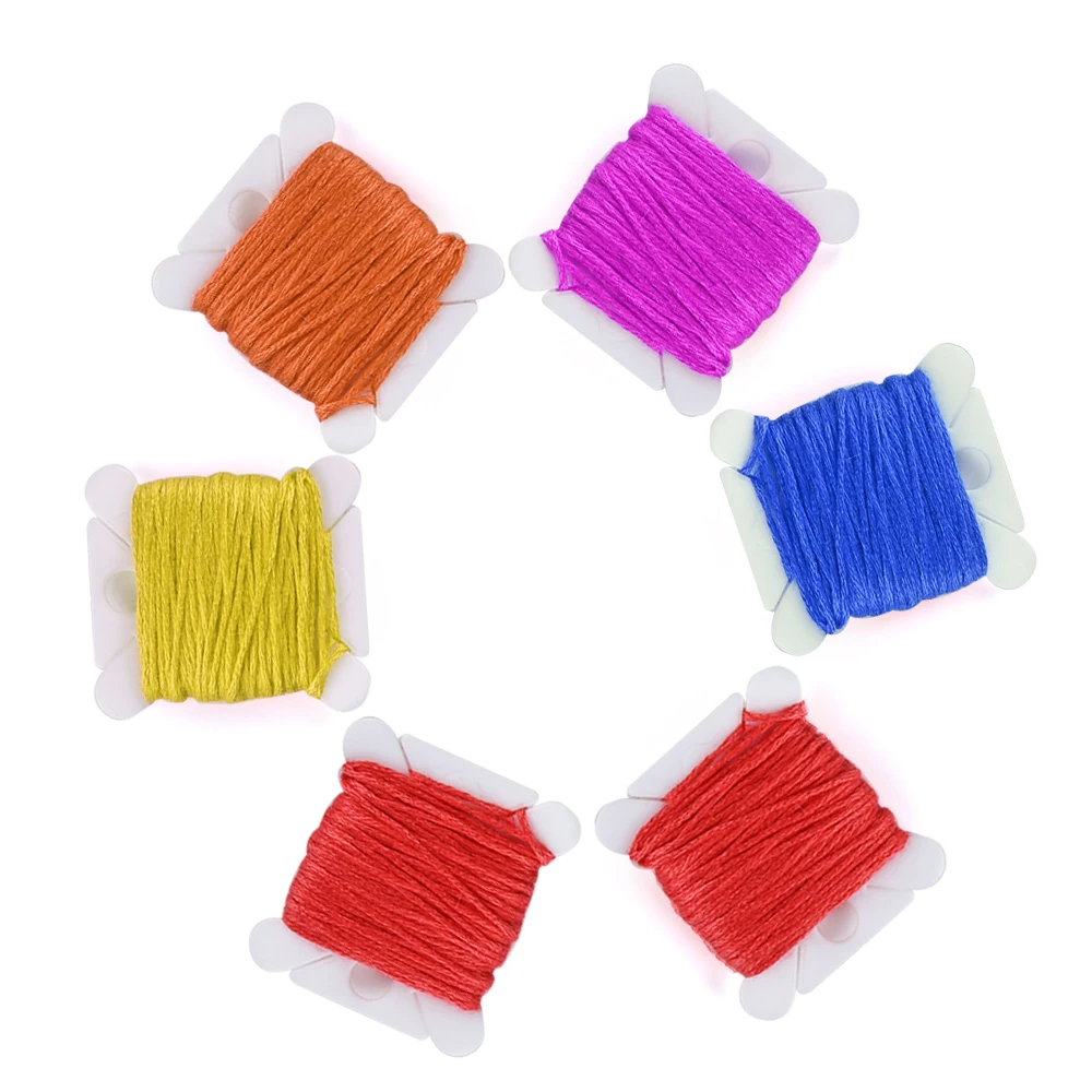 120 Pieces Plastic Sewing Thread Winding Plate Board Cross Stitch Embroidery Floss Craft Thread Bobbins Organizer Plastic Floss Bobbins for Embroidery Floss Organizer 
