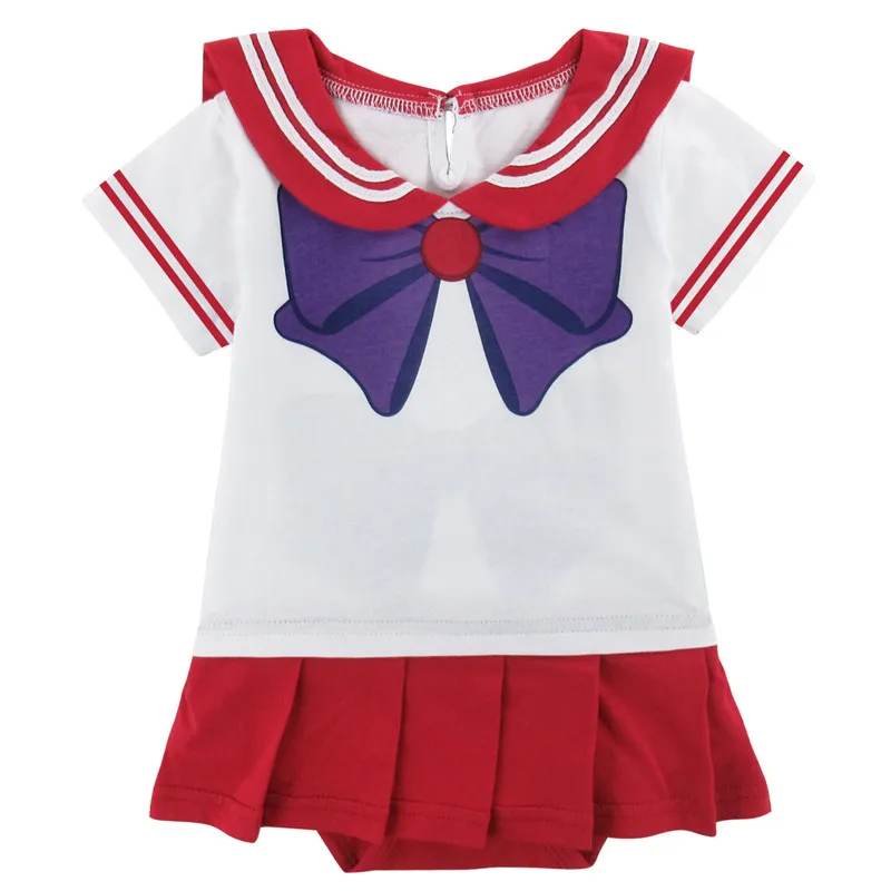 MPANDA/Одежда для маленьких девочек; детские комбинезоны «Сейлор Мун»; платье; боди для новорожденных; комбинезон для девочек; карнавальный пляжный костюм - Цвет: Красный