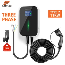

EV Charger Electric Vehicle Charging Station EVSE Wallbox Type 2 Cable 16A 3 Phase 11KW IEC 62196-2 Charger for Audi For Benz