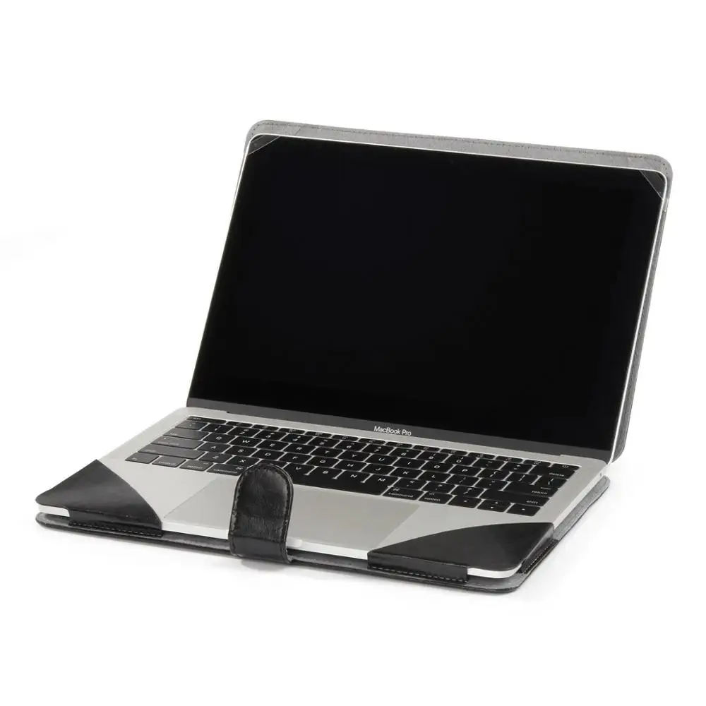 black 1 Бизнес кобура pu кожаный чехол сумка для Apple MacBook Air Pro retina 11 12 13 15' Pro 13 15 дюймов с сенсорной панелью - Цвет: black 1
