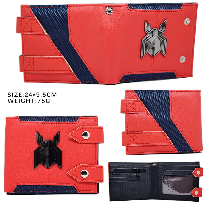 Бумажник с рисунком Человека-паука для взрослых, двойной складной кошелек с держателем для кредитных карт - Цвет: 14