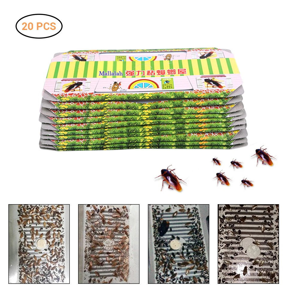 

10/20Pcs Cockroach Trap Repellent Killers Paper With Adhesive Insect Killer Cockroach Repeller Strong Sticky Boards