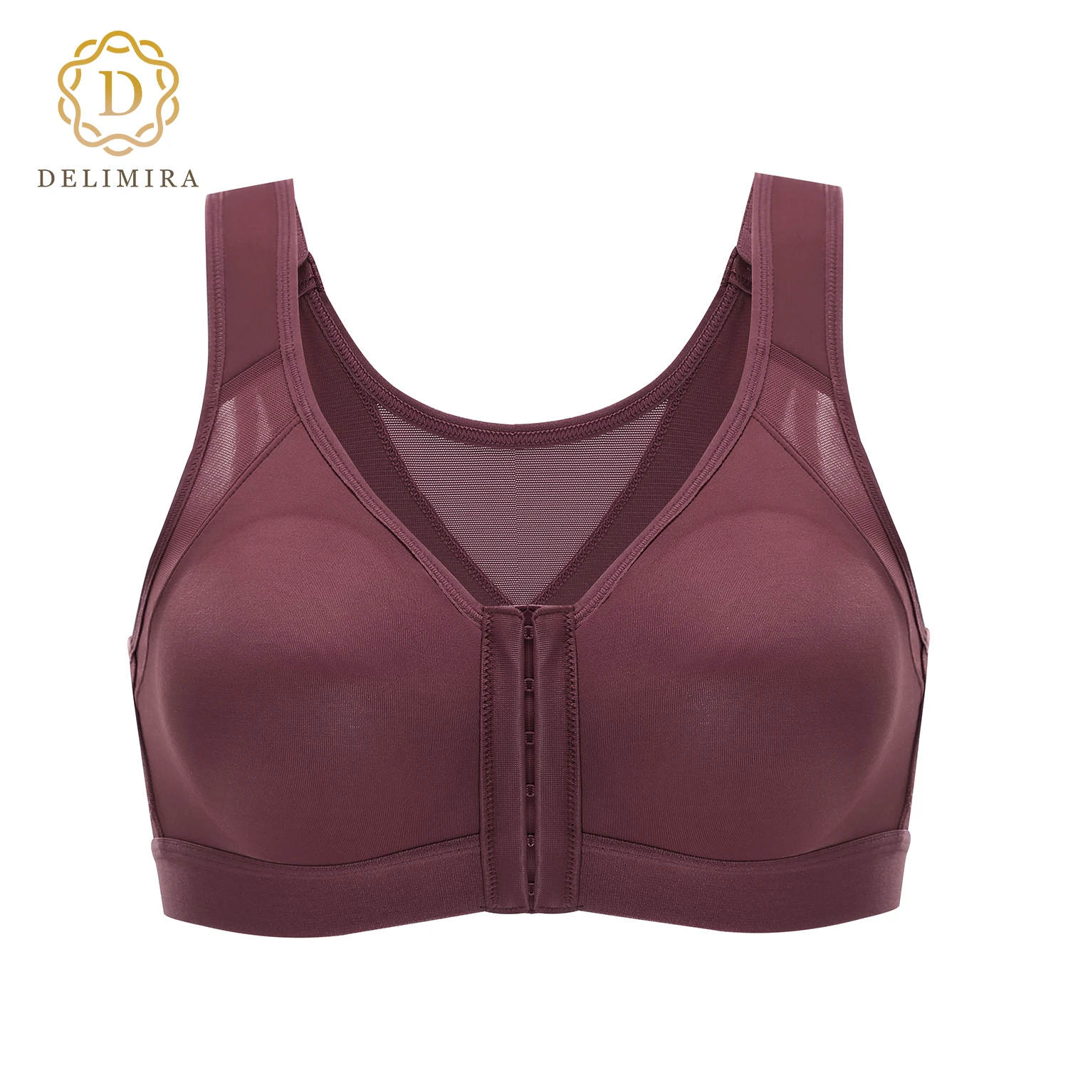 Details about DELIMIRA Women's Front Closure Bra Full Coverage Wire Free Back Support Posture Details about DELIMIRA Women's Front Closure Bra Full Coverage Wire Free Back Support Posture