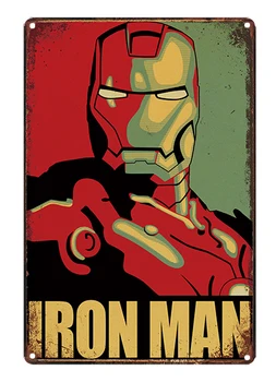 

Iron Man - Metal Signs Wall Poster Plaque Motor Mural Painting Antique Vintage bar Pub Decor