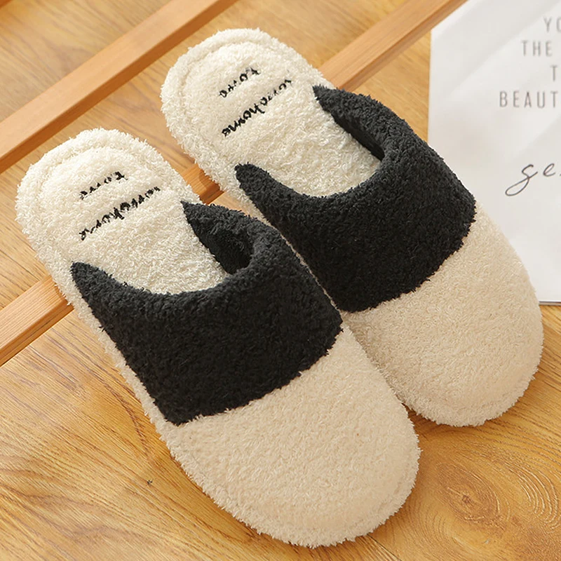 

Women's slippers 2020 Brand Mixed Colors Indoor Slippers Non Slip warm slippers short plush soft House Shoes
