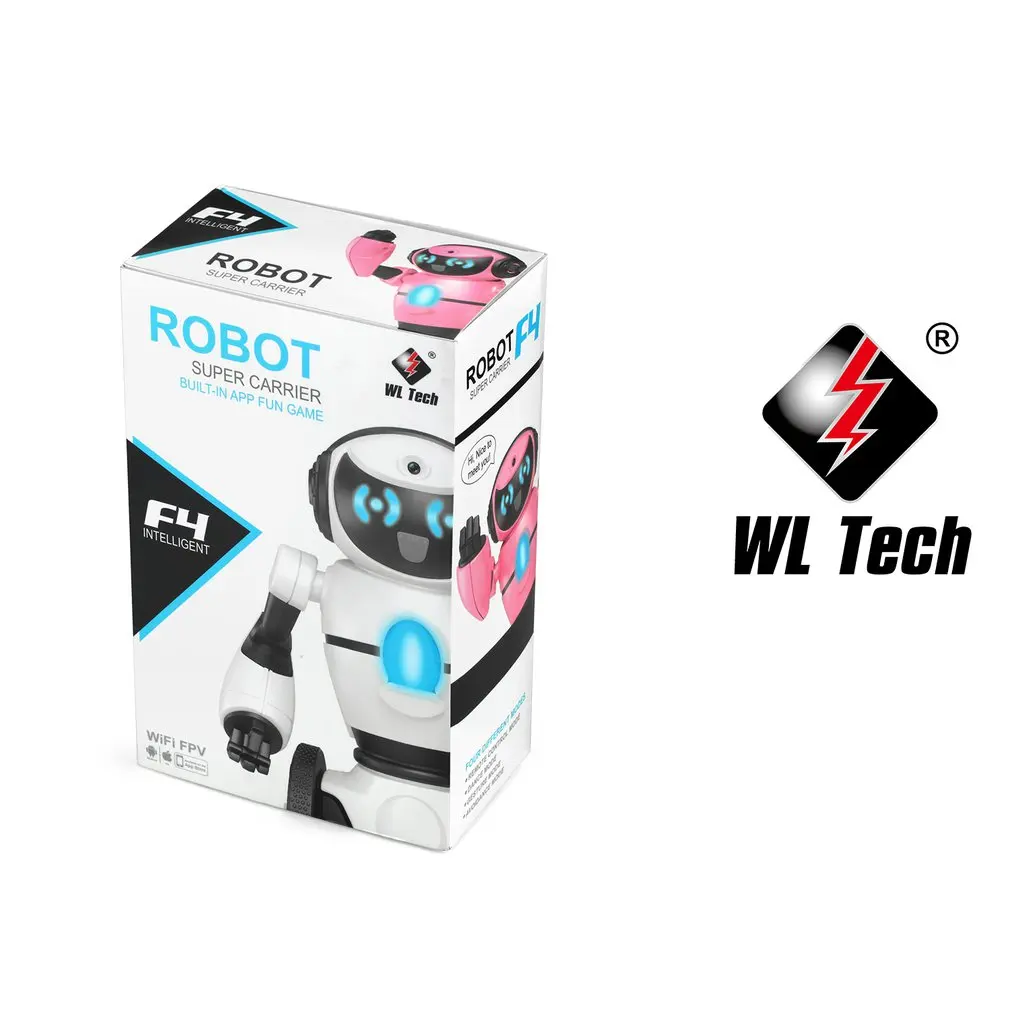 WLtoys F4 камера мини робот ходьба музыка танец Wifi жеста g-сенсор управление детская игрушка Программирование препятствия авои танец двухколесный