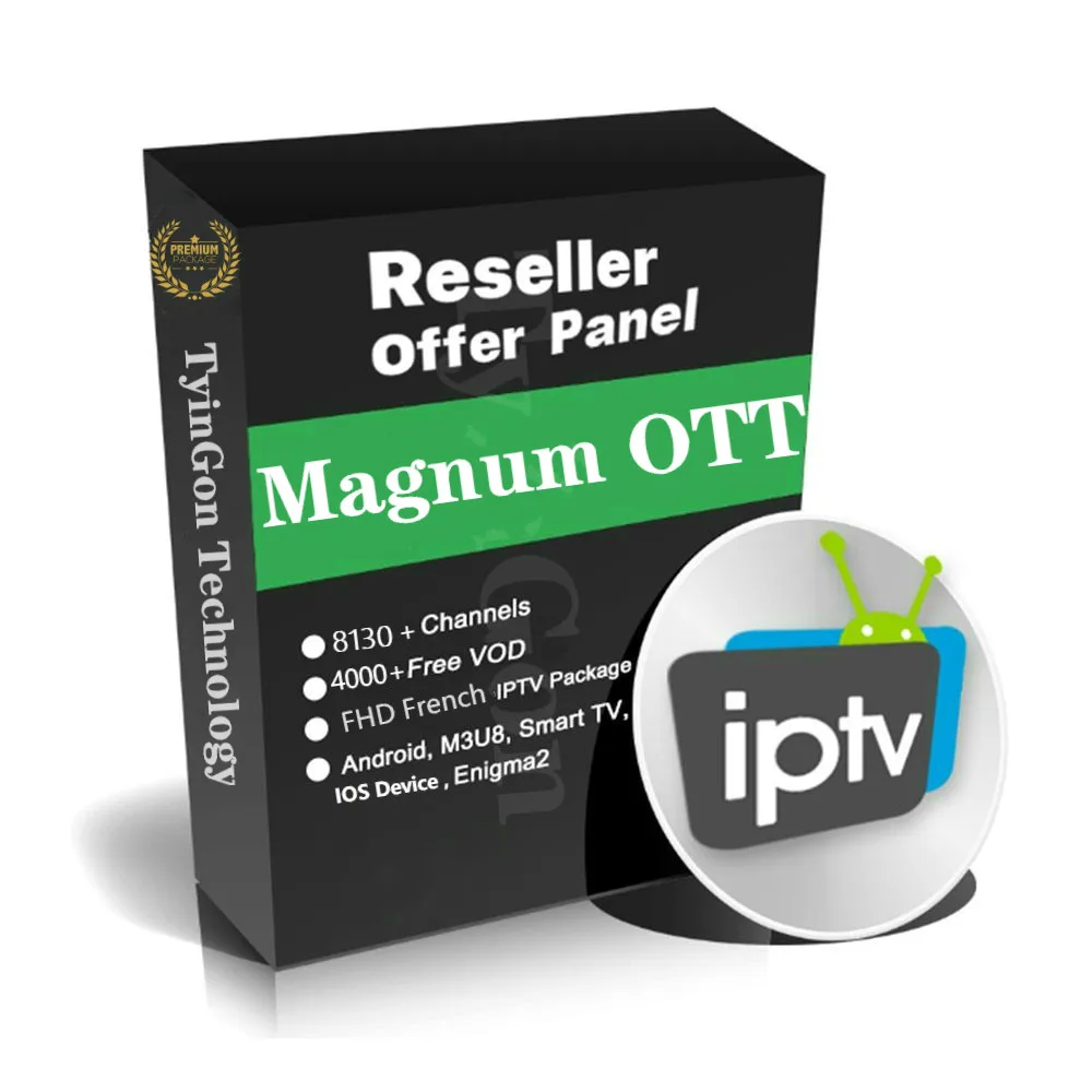 

Magnum OTT IPTV Europe Control Panel for Reseller management 9000+ live VOD Series Italy iptv Spain IPTV French IPTV