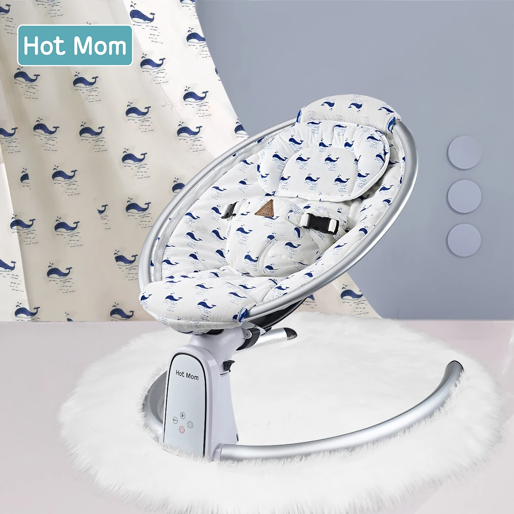 DENEST WMTCXX Berceau électrique Bébé Balançoire avec Télécommande USB pour  Bébé de Naissance à 12KG, Bébé Berceaux Balançoire à Induction Vitesse