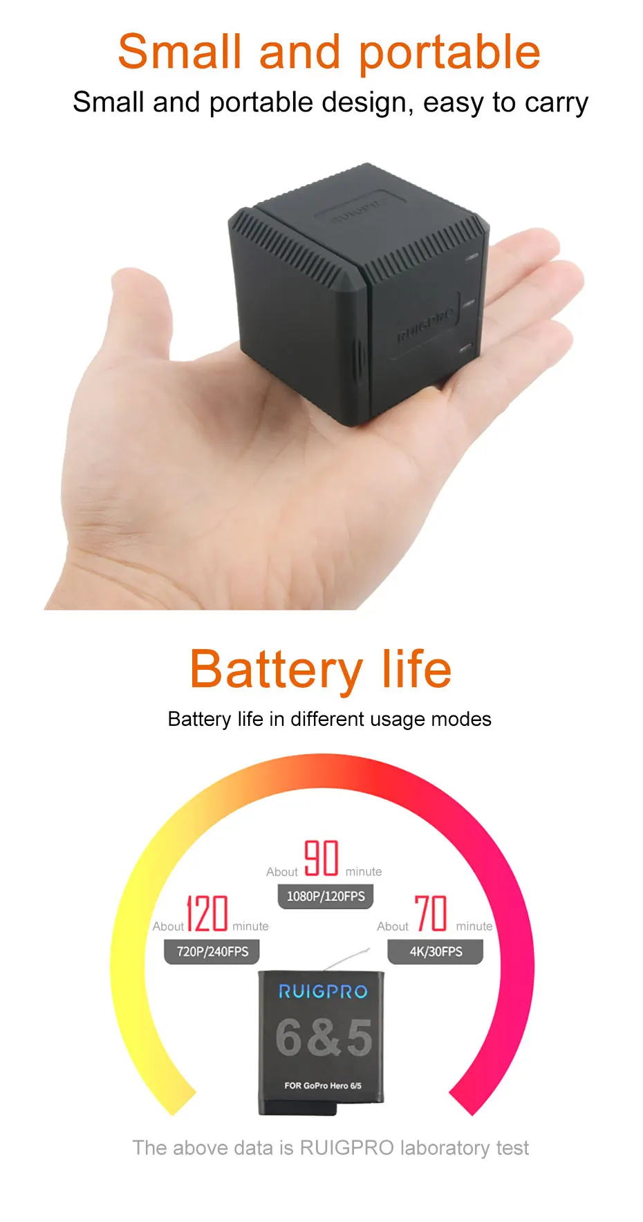 Чехол для зарядного устройства Go Pro для GoPro Hero 7 6 5 S, зарядное устройство с тремя портами USB