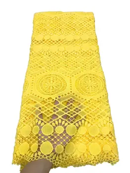 

african guipure cord lace fabric 2020 high quality lace fashion embroidery french nigerian lace fabrics for wedding