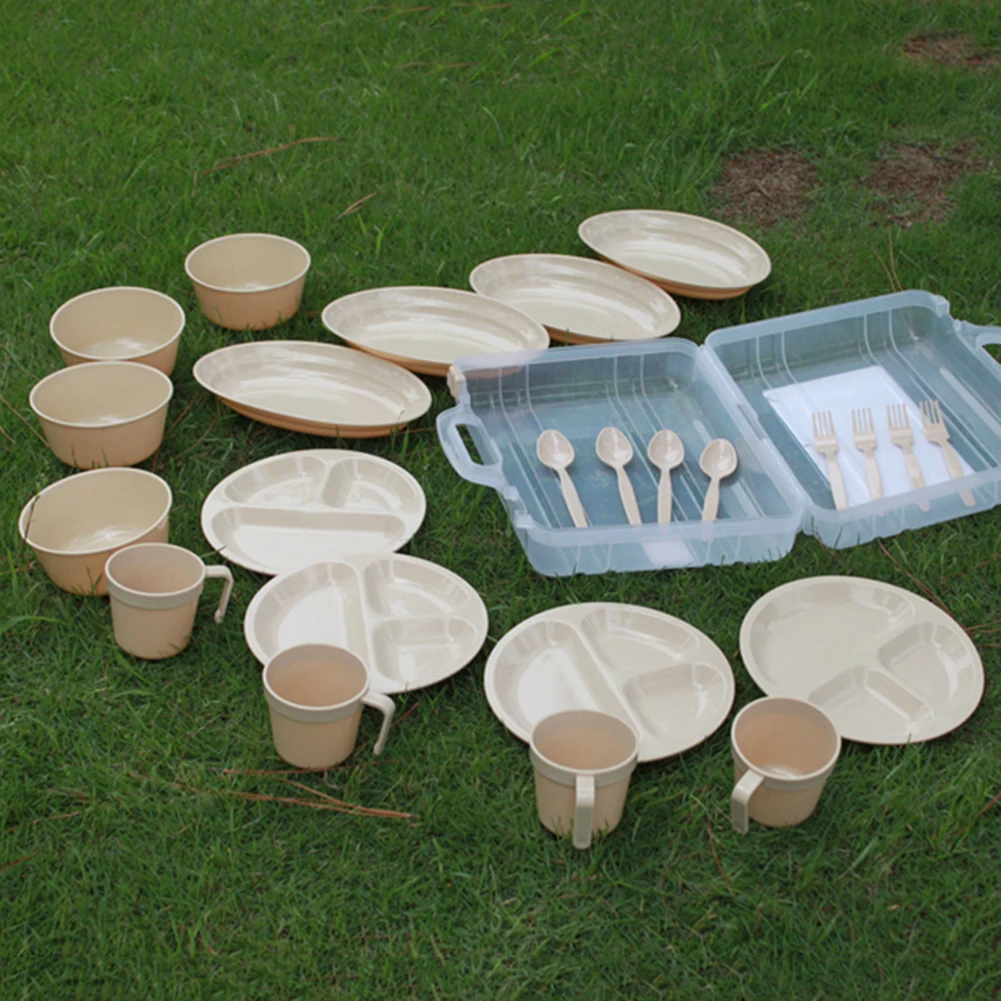 Открытый Кемпинг Пикник портативный многоразовый посуда набор ложка и вилка для семьи друг путешествия