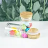 50pcs 15ml 30x40mm Glass Bottle With Bamboo Cap Glass Bottles Liquid Food Grade Tea Liquorice Candy Saffron Jars Vials 6