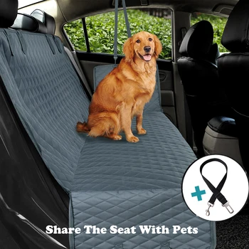 

HEYPET Dog Car Seat Cover View Mesh Waterproof Pet Carrier Car Rear Back Mat Hammock Cushion Protector With Zipper and Pockets