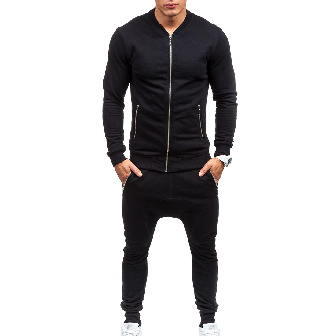 

Spring and Autumn Men's Casual Sports Suit Sweat Suit Men