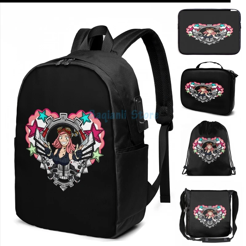 Funny Graphic print Mei The Lovely Inventor USB Charge Backpack men School bags Women bag Travel laptop | Багаж и сумки