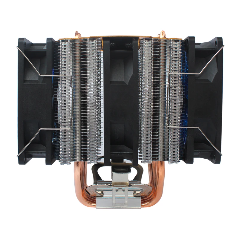 Tubo de Calor Cpu Cooler Ventilador Refrigeração 4pin Led Silencioso Fanpwm para Lga 1700x58 1200 Am3 Am4 X79 X99 2011 Fãs Processador Cpu Dissipador Calor 6 Ventiladores e resfriadores - Imagem 3