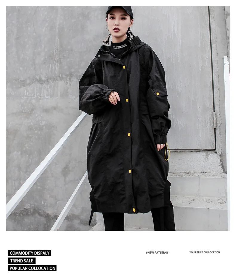 Max LuLu/Новинка года; Осенняя корейская модная женская одежда в стиле панк; женские винтажные длинные тренчи с капюшоном; Повседневная ветровка; большие размеры женский пол негабаритный Уличная одежда
