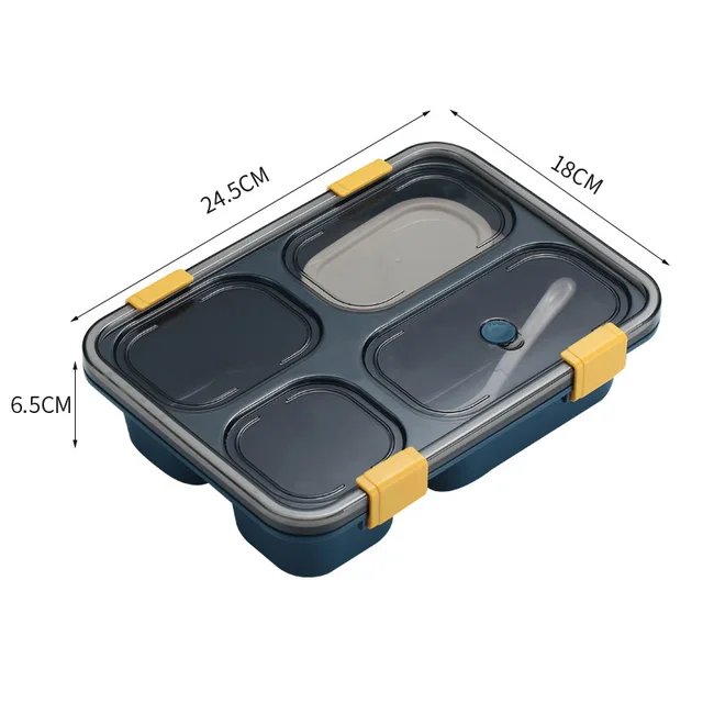Contenitori per alimenti in stile giapponese Bento box portatili per esterni, lunch box a prova di perdite per bambini con tazze da zuppa e scatole per la colazione_voghion.com