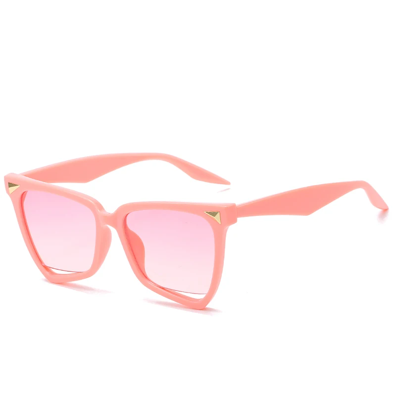 Pink Pink УНИКАЛЬНЫЕ Солнцезащитные очки женские брендовые Дизайнерские повседневные Необычные Солнцезащитные очки кошачий глаз UV400 Модные женские оттенки - Цвет линз: Pink Pink