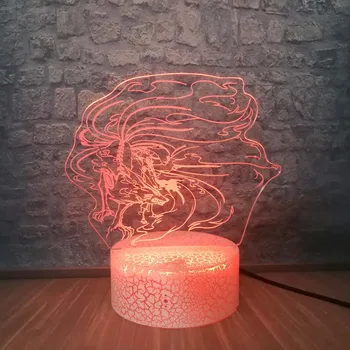 

Naruto Anime kyuubi Model Desk Lamp 3D led Child Night Light Teen Bedroom Decor Illsion Atmosphere Lampara Best Gift For Kids
