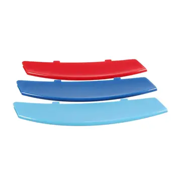 

Hot Sale 3pcs Car 3D M Styling Front Grille Trim Strip Cover Bumper Stripes Cover Stickers for BMW 5 Series E60 2004-2010