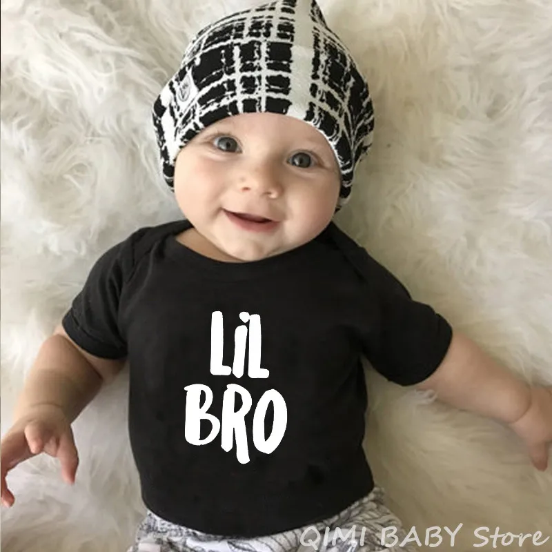 Sibling Tshirt Set Biggest Bro Big Bro Lil Bro Anouncement Family Look Matching Tshirts Baby Bodysuits Family Matching Tops 5