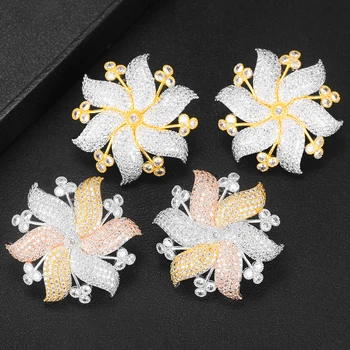 

missvikki Morocco Dubai whirlwind Round Noble Earrings For Women Accessories Bridal Wedding Earrings parure bijoux femme 2020