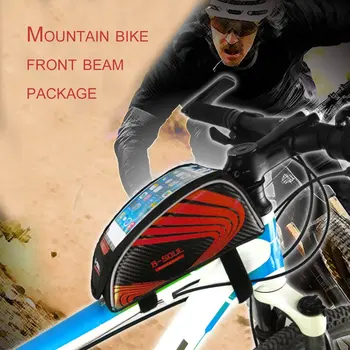 

B-SOUL YA193 Bicycle Front Top Tube Bag for Under 5.5 Inch Mobile Phone Screen Touch Holder for Outdoor Riding Hot